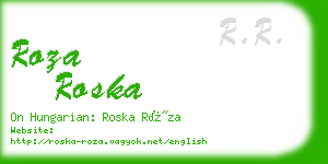 roza roska business card